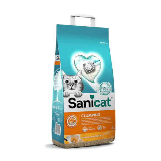 10 L Sanicat Clumping White Duo Arena Aglomerante para Gatos