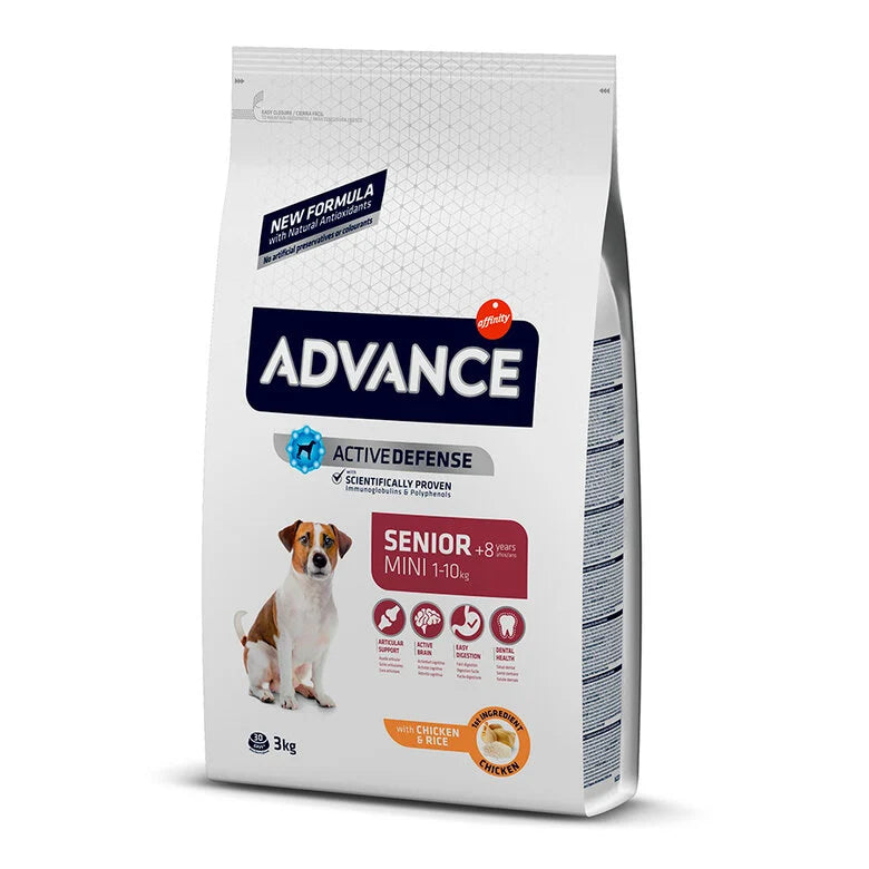 Advance Senior Mini +8 Pollo y Arroz - Pienso para Perros