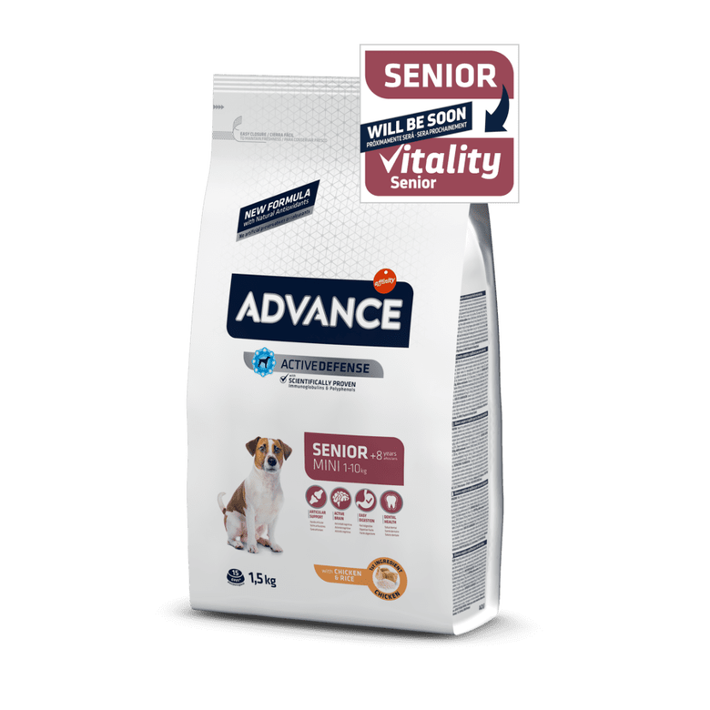 Advance Senior Mini +8 Pollo y Arroz - Pienso para Perros