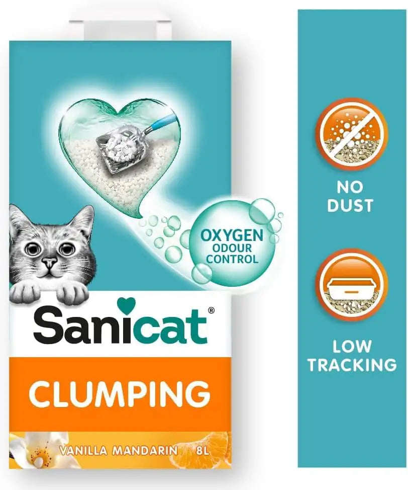 10 L Sanicat Clumping White Duo Arena Aglomerante para Gatos