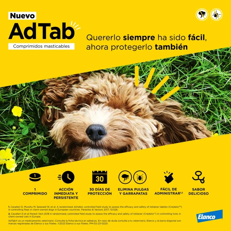 Adtab 3 Comprimidos Masticables antiparasitarios para perros