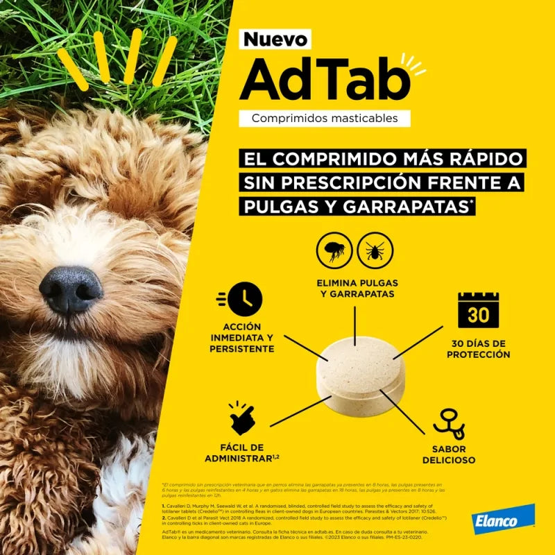 Adtab 3 Comprimidos Masticables antiparasitarios para perros